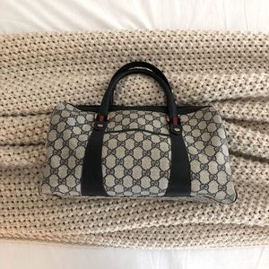 Vintage Gucci Boston Blue Bag